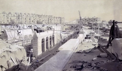 Mornington Crescent - Linea in costruzione, settembre 1836