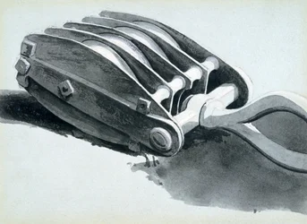 Carrucola usata nella costruzione ferroviaria, 1833-38