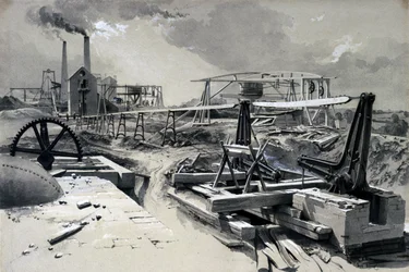 Pompe, pozzo di ventilazione, Tunnel di Kilsby, Northamptonshire, 15 luglio 1837