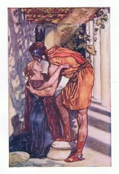 Perseo iniziò la sua grande avventura, da La porta del romanticismo pubblicato da Thomas Nelson & Sons