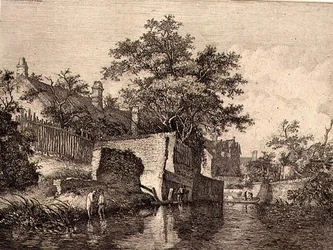 Fronte dei Nuovi Mulini, pub. da J. & W. Freeman nel 1821