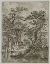Scena fluviale, pub. da J. & W. Freeman, 1821