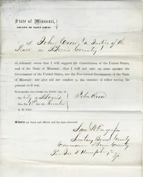 Giuramento di fedeltà di John Crow del Missouri, Contea di St. Louis