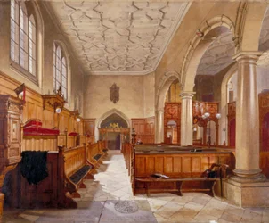 Interno della cappella nella Charterhouse, Londra