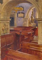 Vista interna della Chiesa di Tutti i Santi, Chelsea, Londra, 1880