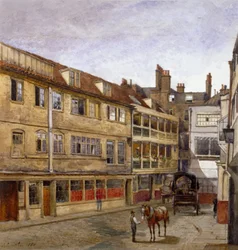The George Inn, Borough High Street, Southwark, Londra, 1880