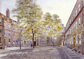 Veduta di Staple Inn, Londra, 1882