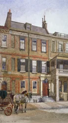 Vista del numero 24 Cheyne Row, Chelsea, Londra