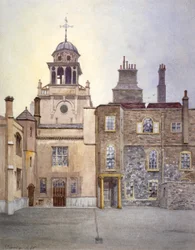 Vista del lato nord della Torre della Cappella, Charterhouse, Londra, 1885
