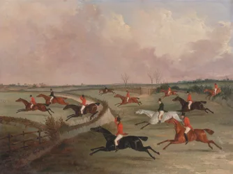 La caccia al Quorn in piena corsa: Secondi cavalli, ca. 1835
