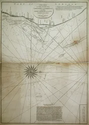 Una nuova carta della costa da Lowestoff a Hasbrough inclusi Yarmouth Roads e Sands, Hasbrough Gatt, e le nuove luci