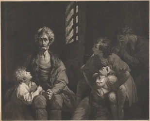 Conte Ugolino della Gherardesca e i suoi figli in prigione