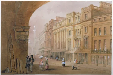 Veduta di Grey Street, Newcastle upon Tyne
