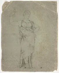 Statua Antica di Figura Femminile in Piedi