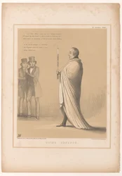 Caricatura con il premier Peel come penitente