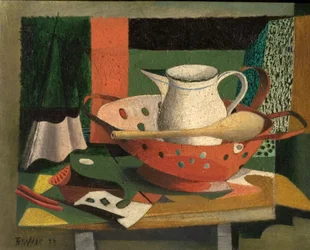 Natura morta in cucina (olio su legno)