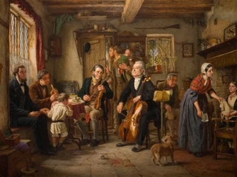 Prova filarmonica in una fattoria, 1860