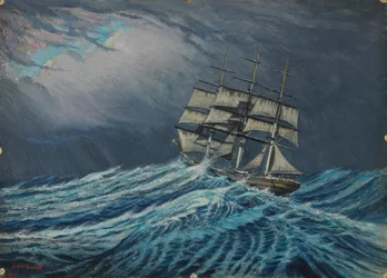 Una nave a vela, fine XIX secolo - metà XX secolo