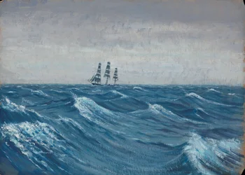 Una nave a vela, fine XIX secolo - metà XX secolo