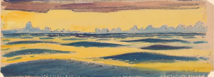Marina, blu scuro e giallo e nuvola marrone, fine XIX secolo - metà XX secolo