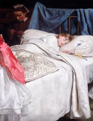 Addormentato. 1865 circa (Olio su tela)