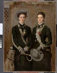 Le gemelle, ritratto di Kate Edith e Grace Maud Hoare, 1876