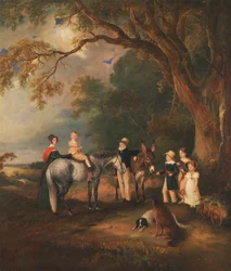 Miss Catherine Herrick con i suoi Nipoti e Nipotine, i Cinque Figli Maggiori del Rev. e della Sig.ra Henry Palmer