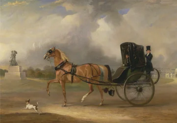 William Massey-Stanley che Guida il Suo Cabriolet a Hyde Park