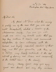 Una lettera di John Flaxman, 24 dicembre 1819, 1904