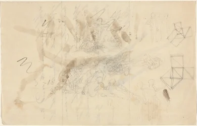 Angeli che scendono verso le figlie degli uomini, probabilmente 1821 circa (grafite)