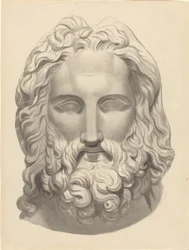 Testa barbuta antica