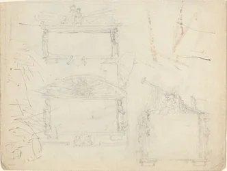 Progetti per Monumenti [recto e verso]