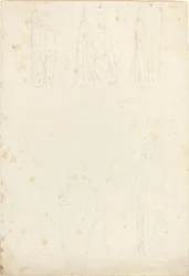 Foglio di Studi di Figure Incappucciate