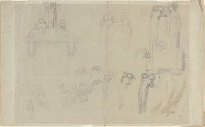 Foglio di studi [recto e verso]