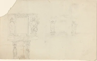 Struttura con figure in abiti asiatici (Illustrazione per "Il Cofanetto"?)