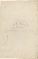 Studio di una figura semi-reclinata