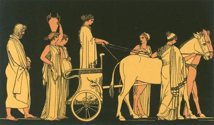 Ulisse segue il carro di Nausicaa