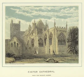 Cattedrale di Exeter, dal giardino del vescovo
