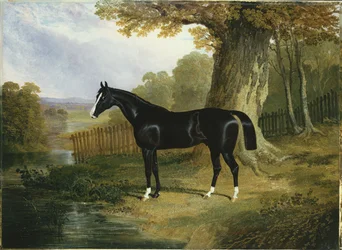 Un cacciatore scuro in un paesaggio fluviale, 1832