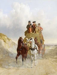 La carrozza della posta reale sulla strada, 1841