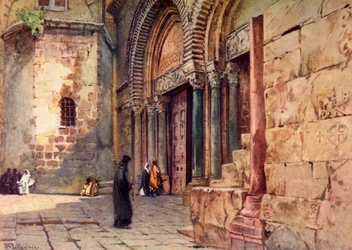 Ingresso alla Chiesa del Santo Sepolcro, 1902