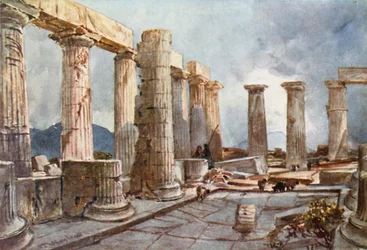 Interno del Tempio di Apollo a Bassae in Arcadia