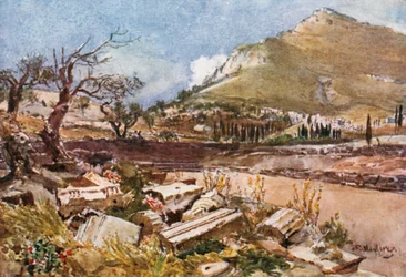 Monte Ithome dallo stadio di Messene