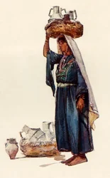 Contadino siriano con recipienti di latte, 1902
