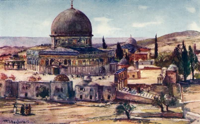 La Cupola della Roccia dalle caserme vicino alla Torre di Antonia, 1902