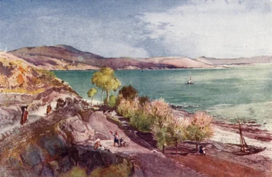 Il lago di Galilea, guardando a nord da Tiberiade