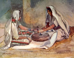 Due donne che macinano a mano, 1902