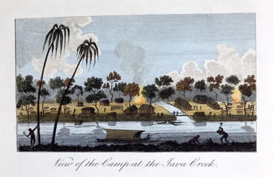 Veduta del campo al Java Creek, 1813