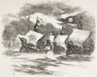La flotta di Re Enrico salpa per la Francia, 1890
