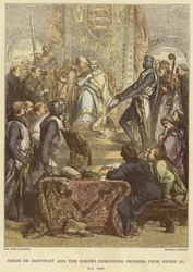 Simone de Montfort e i baroni chiedono riforme a Enrico III, AD 1258